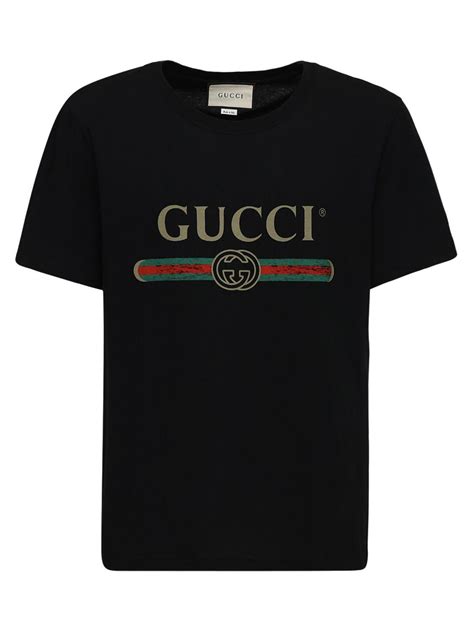 gucci distressed shirt|Gucci black t shirt.